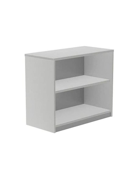 Armario rocada con dos estantes serie store 78x90x45 cm acabado ab02 aluminio/gris