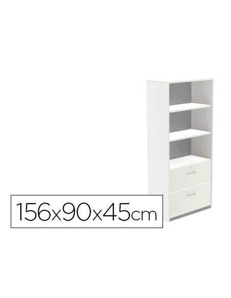 Armario rocada con dos estantes y dos cajones...