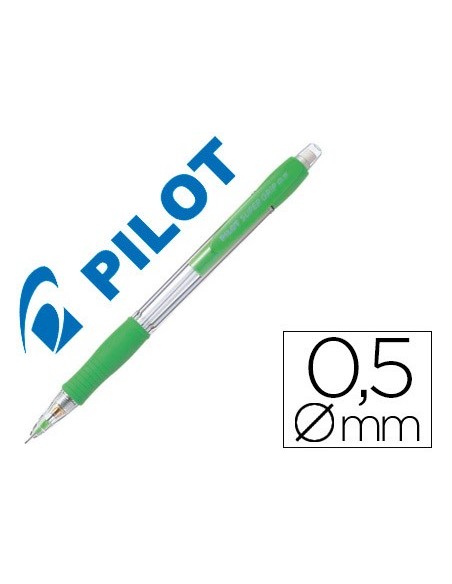 Portaminas pilot super grip verde claro 0,5 mm...