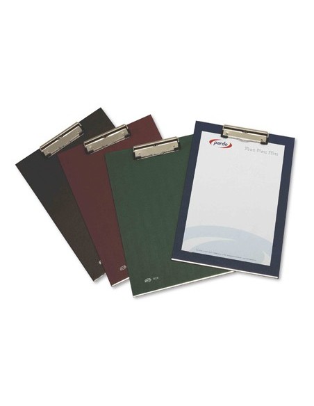 Portanotas pardo carton forrado pvc folio con...