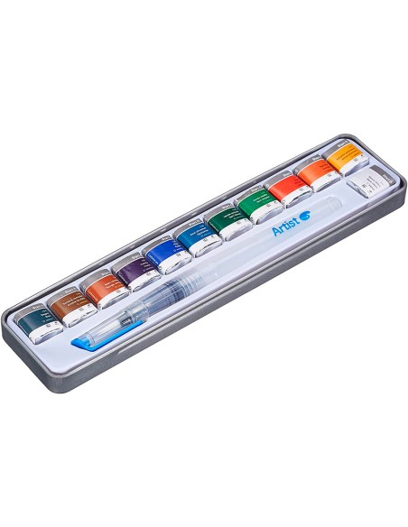 Acuarela artist start caja metal 12 colores surtidos + pincel rellenable