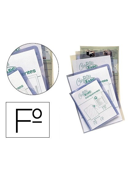 Carpeta dossier uñero saro pvc folio 280 mc...