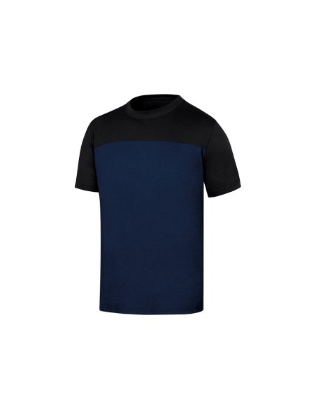 Camiseta de algodon deltaplus color azul/negro talla s