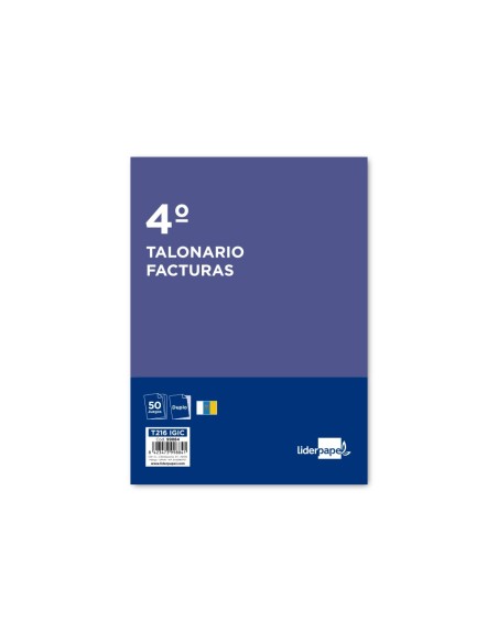 Talonario liderpapel facturas cuarto original y...