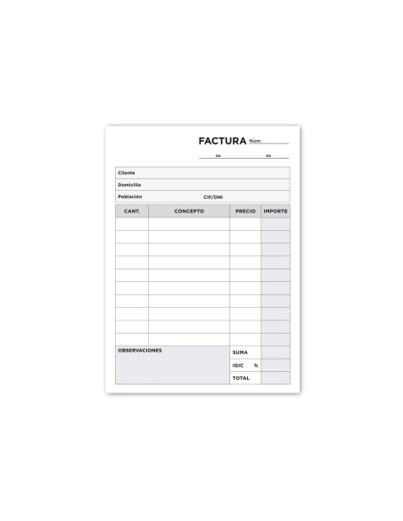 Talonario liderpapel facturas 8º original y 2...