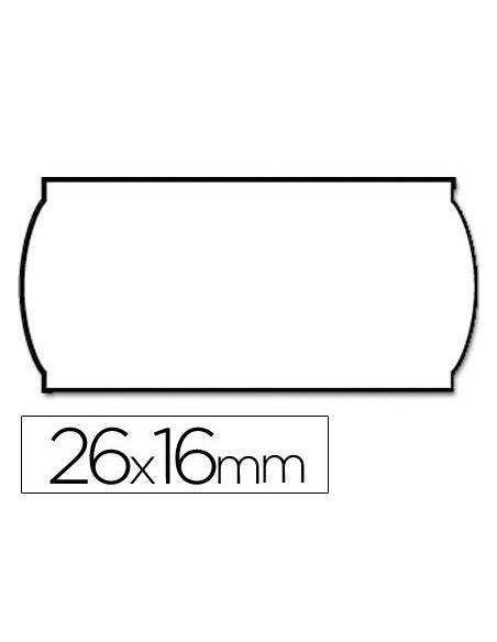 Etiquetas meto onduladas 26x16 mm lisa blanca...