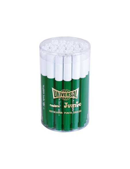 Rotulador carioca jumbo verde punta gruesa bote...