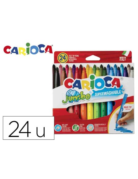 Rotulador carioca jumbo punta gruesa estuche de...