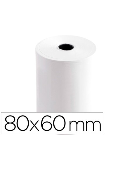 Rollo sumadora termico q-connect 80 mm ancho x 60 mm diametro sin bisfenol a