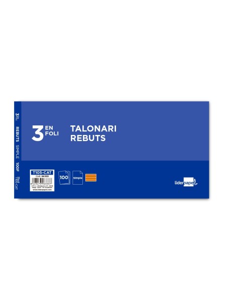 Talonario liderpapel recibos 3/fº original t105...