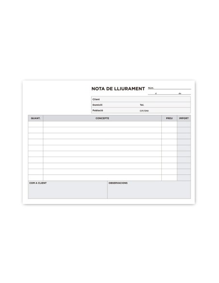 Talonario liderpapel entregas cuarto original y...