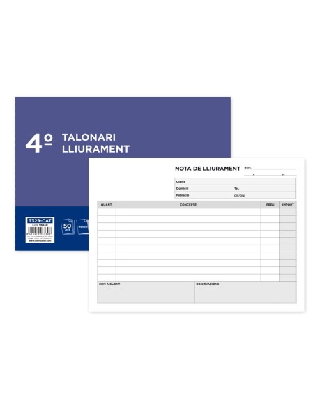 Talonario liderpapel entregas cuarto original y...