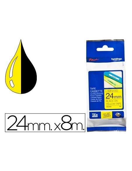 Cinta brother tze651 amarillo/negro 24mm...