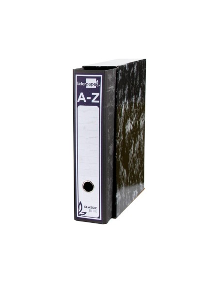 Caja archivador liderpapel classic blue a4 negra