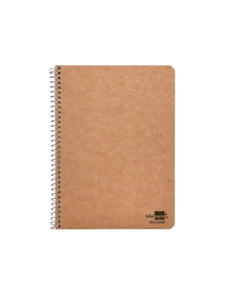 Cuaderno espiral liderpapel cuarto ecouse tapa...