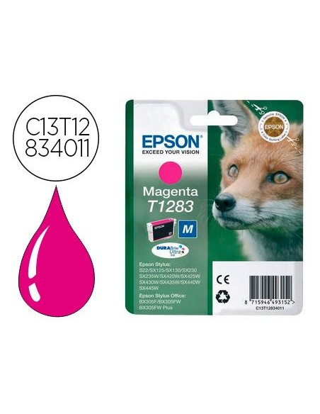 Ink-jet epson t1283 stylus s22 / sx125 magenta...