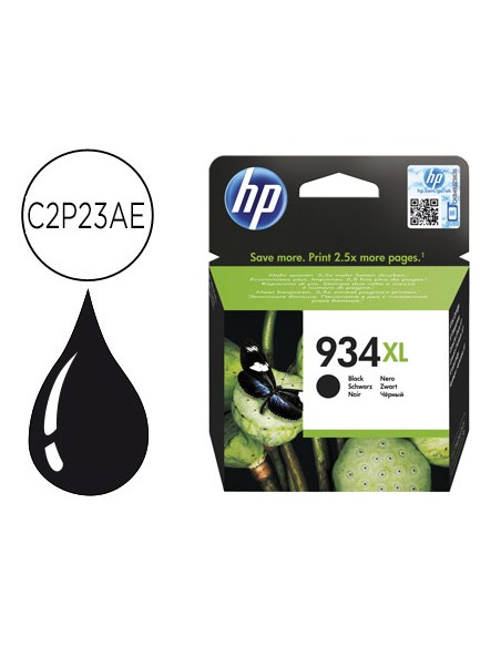 Ink-jet hp 934xl ojp 6230 6830 negro 1000 pag