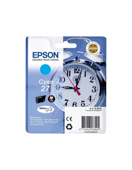 Ink-jet epson 27 wf3620 / 7110 / 7610 / 7620 cyan 300 pag