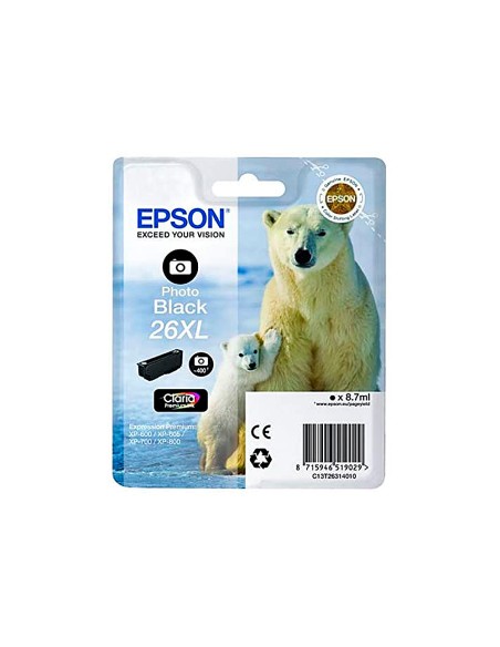 Ink-jet epson 26xl xp-600 / 605 / 700 / 800 negro 700 pag
