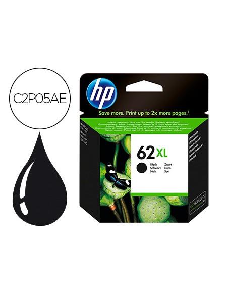 Ink-jet hp 62xl envy 5640/7640 officejet 5740 negro 600 pag