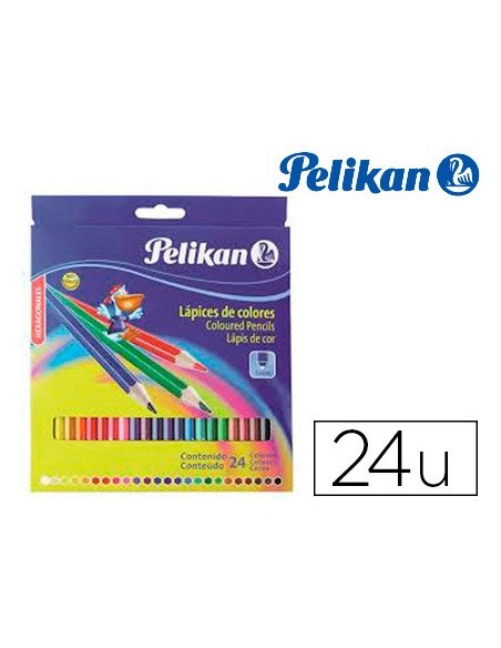 Lapices de colores pelikan hexagonales caja de...