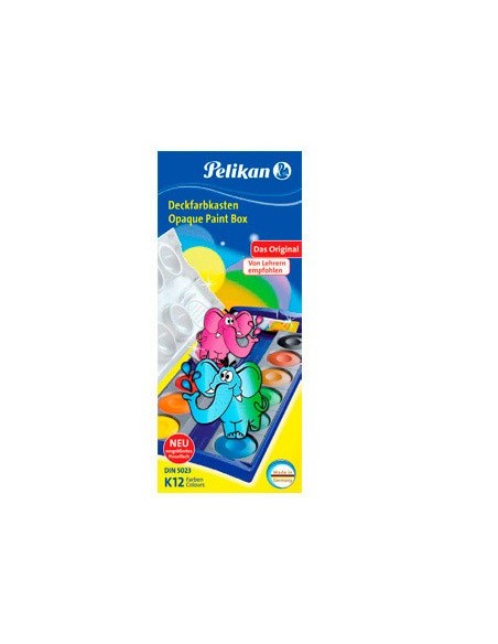 Acuarela pelikan k12 estuche plastico 12 colores