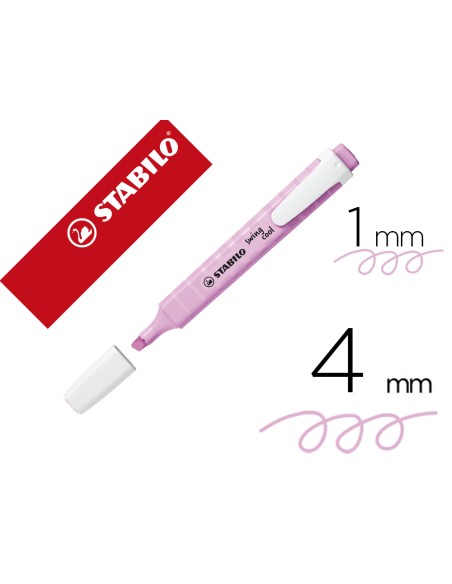 Rotulador stabilo fluorescente swing cool pastel fucsia helado