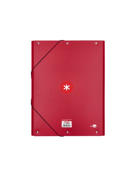Carpeta antartik gomas a4 3 solapas carton forrado color frambuesa
