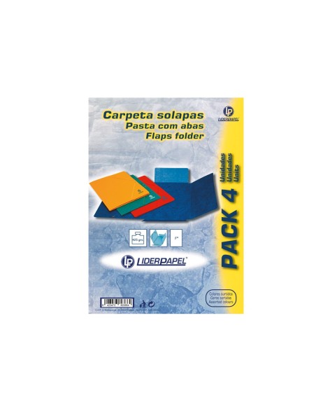 Carpeta liderpapel gomas folio 3 solapas carton...