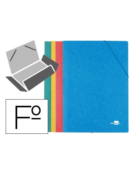 Carpeta liderpapel gomas folio 3 solapas carton...