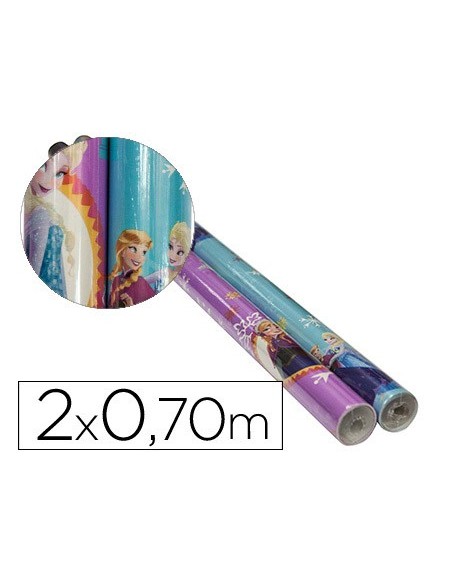Papel de regalo infantil frozen rollo ancho 70...