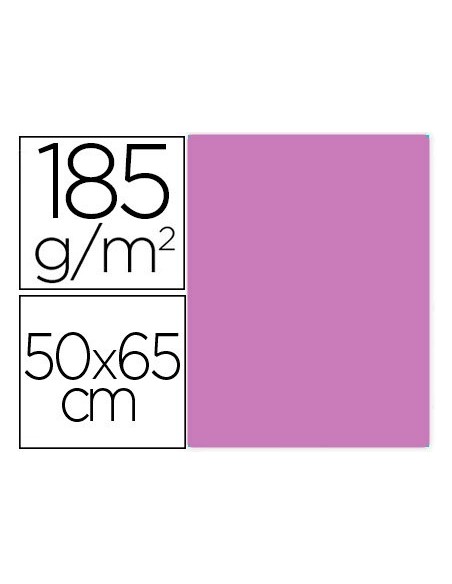 Cartulina guarro malva 50x65 cm 185 gr