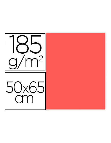 Cartulina guarro coral 50x65 cm 185 gr