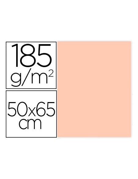 Cartulina guarro carne 50x65 cm 185 gr