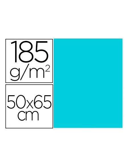 Cartulina guarro azul caribe 50x65 cm 185 gr
