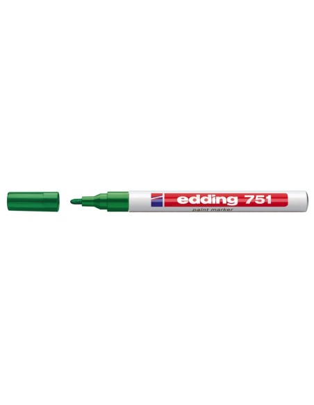 Rotulador edding punta fibra 751 verde punta...