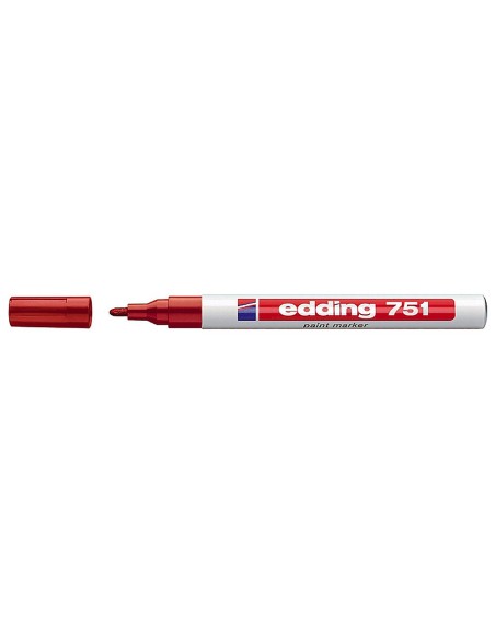 Rotulador edding punta fibra 751 rojo punta...
