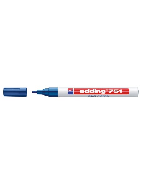 Rotulador edding punta fibra 751 azul punta...