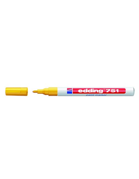 Rotulador edding punta fibra 751 amarillo punta redonda 1-2 mm