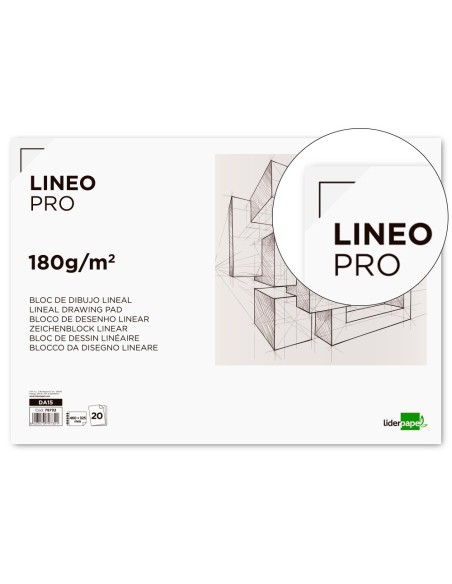 Bloc dibujo liderpapel lineal espiral 460x325...