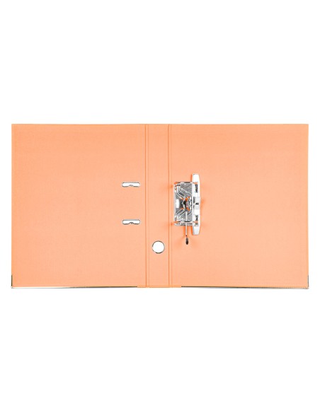 Archivador de palanca liderpapel folio documenta forrado pvc con rado lomo 52 mm naranja compresor metalico