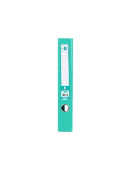 Archivador de palanca liderpapel a4 documenta forrado pvc con rado lomo 52 mm verde claro compresor