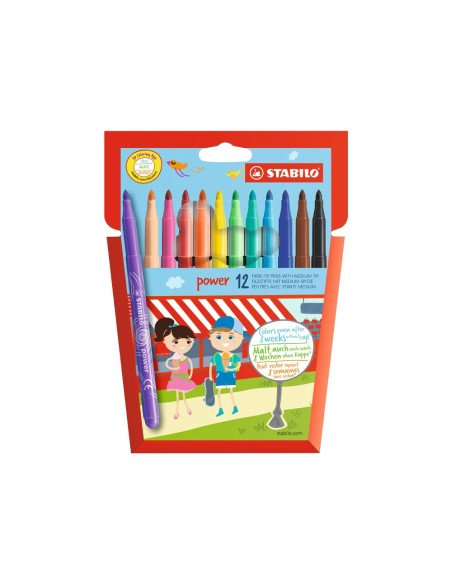 Rotulador stabilo power caja de 12 unidades...