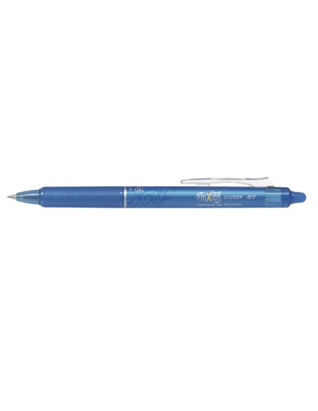 Boligrafo pilot frixion clicker borrable 0,7 mm color azul claro