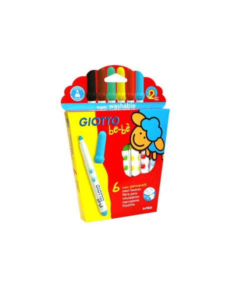 Rotulador giotto super bebe caja de 6 colores...