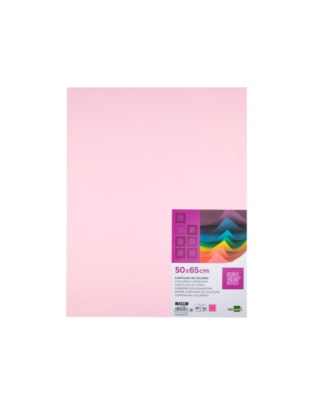 Cartulina liderpapel 50x65 cm 180g/m2 rosa...