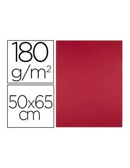 Cartulina liderpapel 50x65 cm 180g/m2 rojo...