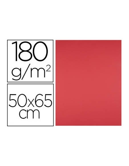 Cartulina liderpapel 50x65 cm 180g/m2 rojo...