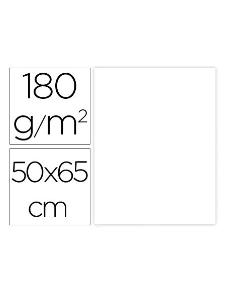 Cartulina liderpapel 50x65 cm 180g/m2 blanco...