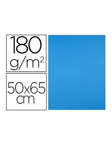 Cartulina liderpapel 50x65 cm 180g/m2 azul turquesa paquete de 25 hojas